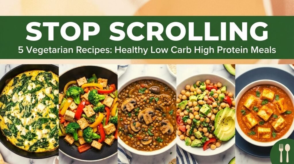 Stop Scrolling 5 Vegetarian Recipes Healthy Low Carb High Protein Meals