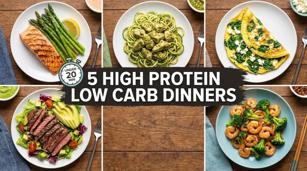 5 High Protein Low Carb Dinners Ready in Under 20 Minutes